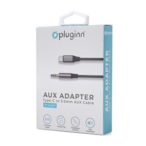 Adapter Pluginn 3.5mm na Type C 1m crni - Img 1