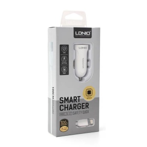 Auto punjac LDNIO DL-C17 2.4A sa iPhone Lightning kablom beli - Img 4