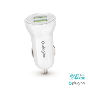 Auto punjac Pluginn PI-35 2xUSB, 2.4A beli - Img 1