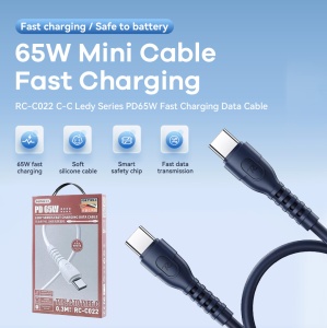 Data kabl REMAX Ledy Series 65W Fast Charging RC-C022 Type C na Type C crni - Img 2