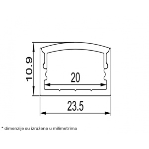 DAWN LED PROFIL LL-ALP014 KOMPLET SIVI - Img 6