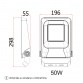 DAWN LED REFLEKTOR FL50W-08 4000K IP65 - Img 4