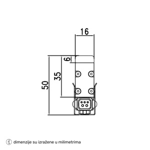 DAWN LED SVETILJKA TF-16-0101 5W 4000K 24V IP65 0.3M - Img 2
