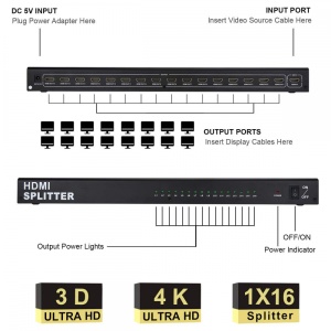 HDMI Switch 16 porta JWD-H16 - Img 3