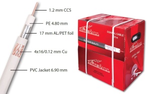 Koaksijalni kabl RG6 1.2/64 (beli)