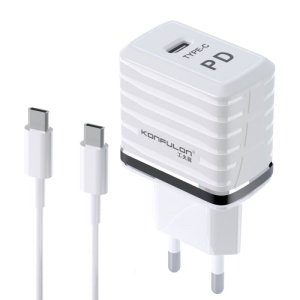 Kucni punjac KONFULON C32D+DC15 PD 20W sa Type C na Type C kablom - Img 2