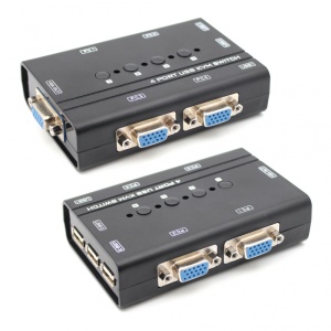 KVM switch 4 PC-a na isti monitor,mis,tastaturu JWD-SP27 - Img 1