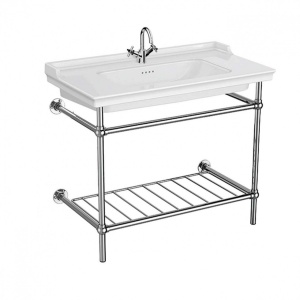 Lavabo VITRA VALARTE sa prelivom sa metalnim stalkom - Img 2