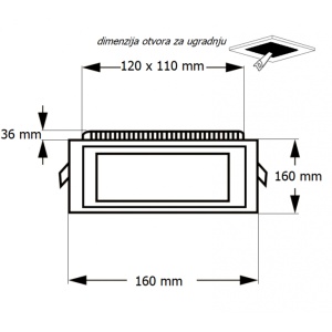 LED PANEL U/Z KNS2-12W 4000K - Img 1