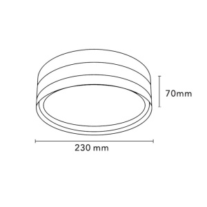 LED PLAFONJERA BLM230CW 18W CCT BELA IP65