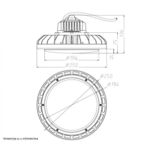 LED REFLEKTOR HB07-100W-4000K-IP65 - Img 4