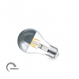LED SIJALICA FILAMENT DIM A60 6W E27 2700K 600lm TOP SILVER - Img 3