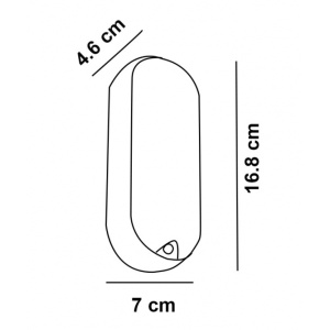 LED SVETILJKA BL1 ELIPSA 12W 4000K IP65 BELA - Img 2