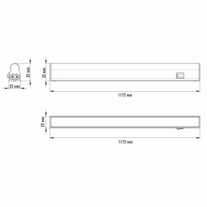 LED SVETILJKA KL T5 1,2m 16W 6500K PREKIDAC BELA - Img 3