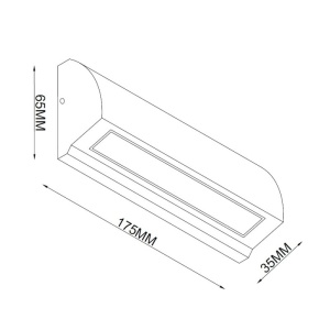 LED SVETILJKA PL-6217 ZIDNA 6W 4000K IP54 ANTRACIT - Img 2