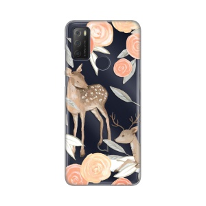 Maska Silikonska Print Skin za Alcatel 1S 2021/3L 2021/A1 Alpha 21 Flower Deer