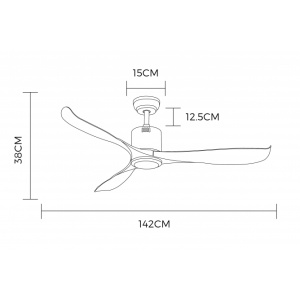 PLAFONSKI VENTILATOR 322 DC CRNI - Img 4