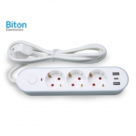 PRENOSNA PRIKLJUCNICA GS03KU 3/5met, 2 USB, TIP C - Img 4