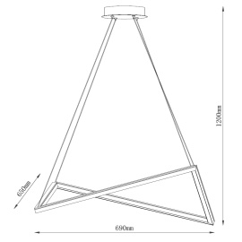 SOLEA 43 LUSTER 40W 3000/4000/6000K CRNA DIM - Img 4