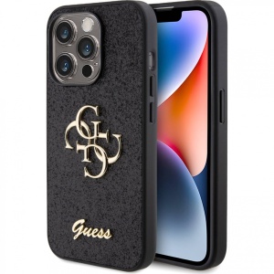 Torbica Guess Hc Fixed Glitter 4G Big Metal Logo za iPhone 15 Pro Max 6.7 crna (GUHCP15XHG4SGK)