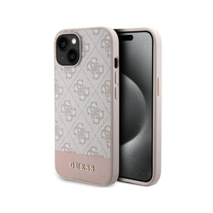 Torbica Guess Hc PC/TPU 4G Bottom Stripe za iPhone 15 6.1 roze (GUHCP15SG4GLPI) - Img 1