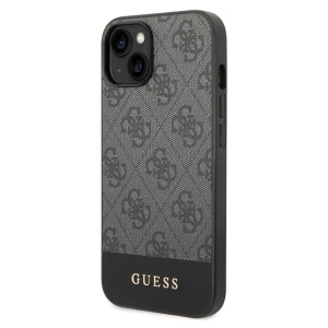 Torbica Guess Hc PC/TPU 4G Pu Bottom Stripe za iPhone 15 6.1 siva (GUHCP15SG4GLGR) - Img 1