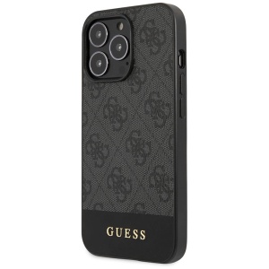 Torbica Guess Hc PC/TPU 4G Pu Bottom Stripe za iPhone 15 Pro 6.1 siva (GUHCP15LG4GLGR) - Img 1