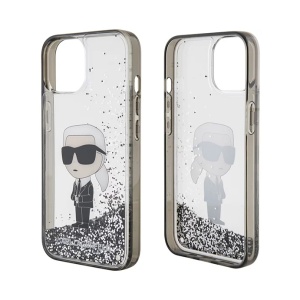 Torbica Karl Lagerfeld Hc Liquid Glitter Ikonik za iPhone 15 6.1 transparent (KLHCP15SLKKNSK) - Img 4