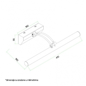 VESTA 138 ZIDNA LAMPA LED 5W 4000K MESING - Img 7
