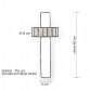 VESTA 391 ZIDNA LAMPA 7W 3000K MESING/CRNA - Img 2
