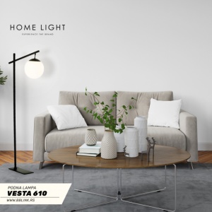 VESTA 610 PODNA LAMPA 1*E27 CRNA (1/2) - Img 2