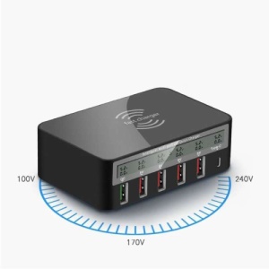 Wireless punjac + 5xUSB + Type C EL01 crni - Img 4