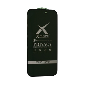 Zastitno staklo Tempered glass X mart 9D Privacy za iPhone 15 Pro 6.1 - Img 2