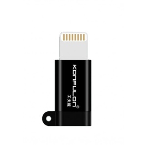 Адаптер KONFULON Micro USB - iPhone Lightning, черный