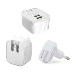 Бытовое зарядное устройство LDNIO A201 2xUSB 2.4A Type C белое - Img 3
