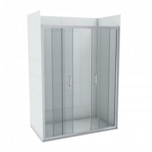 Двустворчатая раздвижная дверь COPEN OPAL 160x195 см, стекло 6 мм прозрачное