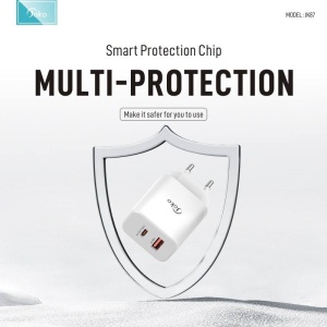 Зарядное устройство для дома KONFULON JK87, QC 20 Вт, PD 30 Вт, с кабелем Lightning для iPhone, белое - Img 3