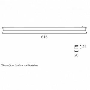 Magnetna slim LED svetiljka LED26-600F