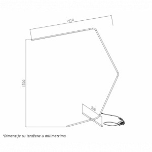 Aria 42 podna lampa 14W 3000K