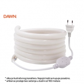Светодиодный неоновый гибкий KL-2835-120-6000K 220V IP65 (100м, 7Вт/м, o14мм) - Img 2