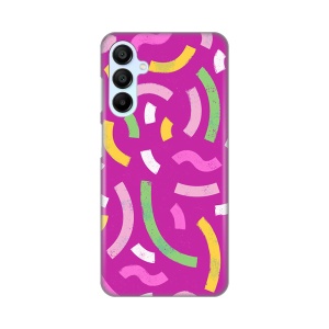 Силиконовый чехол с принтом для Samsung A156B Galaxy A15 5G Happy Lines розовый
