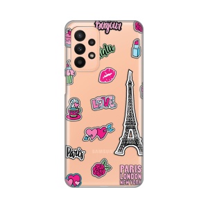 Силиконовый чехол с принтом для Samsung A235F Galaxy A23 4G/5G Love Paris