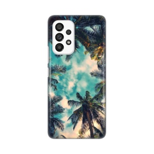 Силиконовый чехол с принтом для Samsung A536B Galaxy A53 5G с пальмой