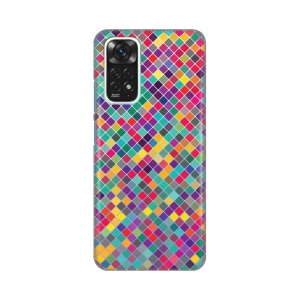 Силиконовый чехол с принтом для Xiaomi Redmi Note 11/Note 11S с разноцветными кубиками