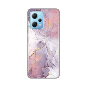 Силиконовый чехол с принтом для Xiaomi Redmi Note 12 5G (EU) Розовый мрамор