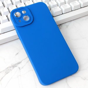 Силиконовый чехол Pro Camera для iPhone 15 Plus 6.7 тёмно-синий