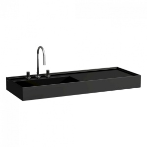 Умывальник Laufen K'BYLAUFEN 120x46 правый черный - Img 2