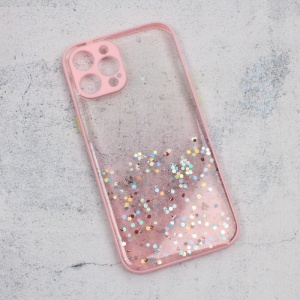 Чехол Frame Glitter для iPhone 12 Pro Max 6.7 розовый