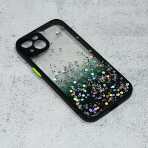 Чехол Frame Glitter для iPhone 13 6.1, черный