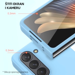 Элегантный складной чехол для Samsung F946B Galaxy Z Fold 5 5G светло-розовый - Img 3